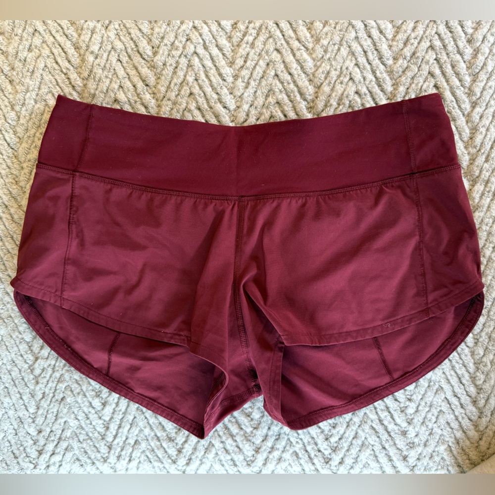 Lululemon Speed Up Low-Rise Short 2.5” Dark Red
